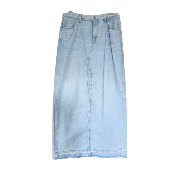 Zara high waist light blue denim maxi skirt Small - Picture 1 of 9